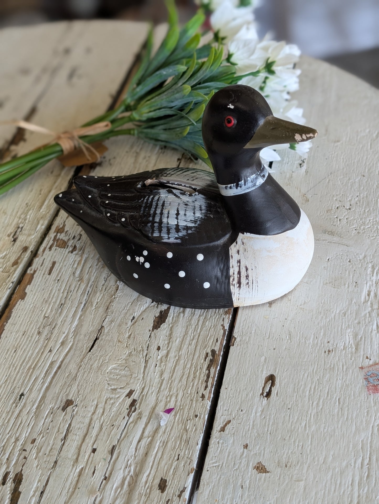 Ceramic Loon Piggy Bank