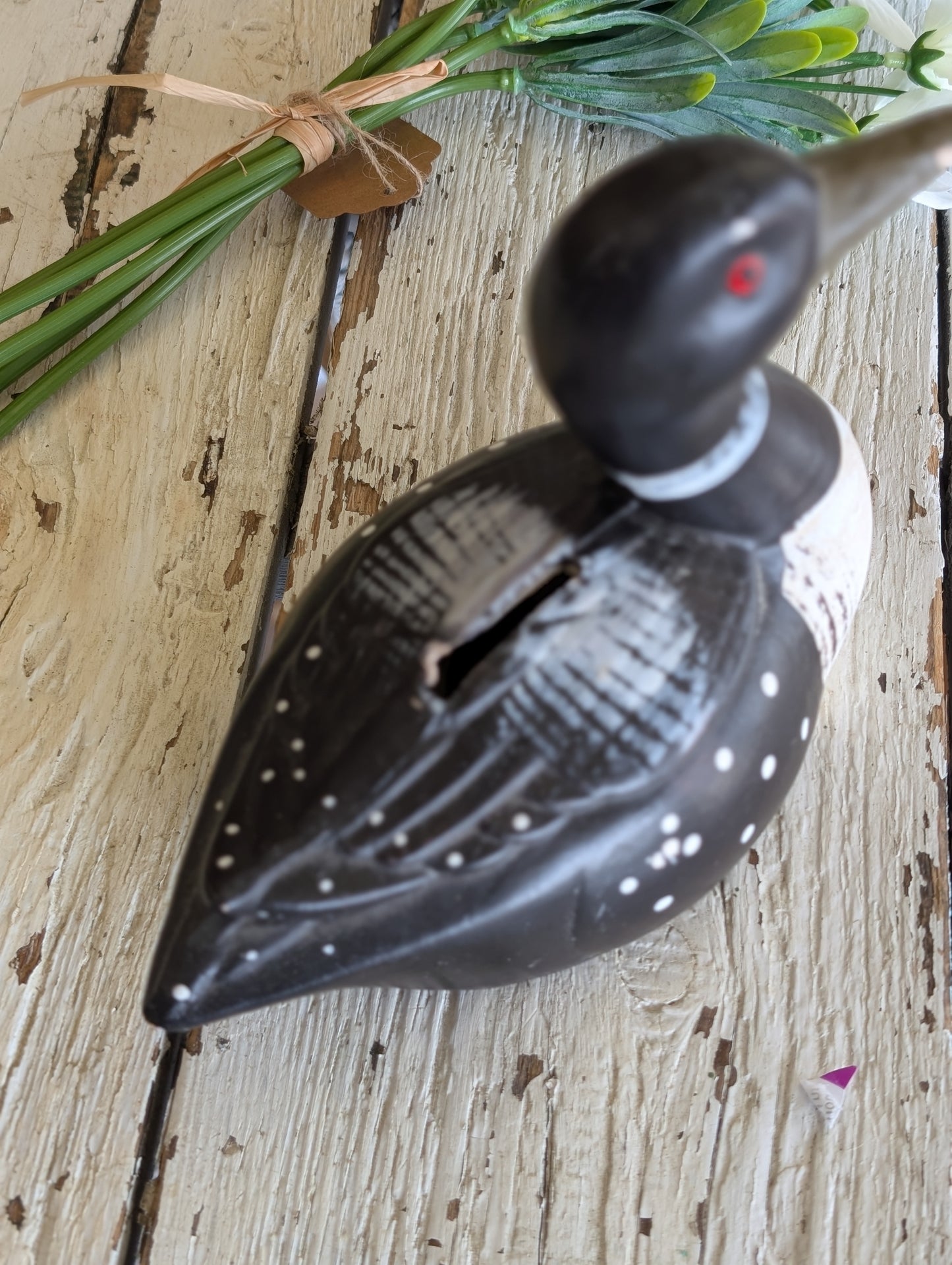 Ceramic Loon Piggy Bank