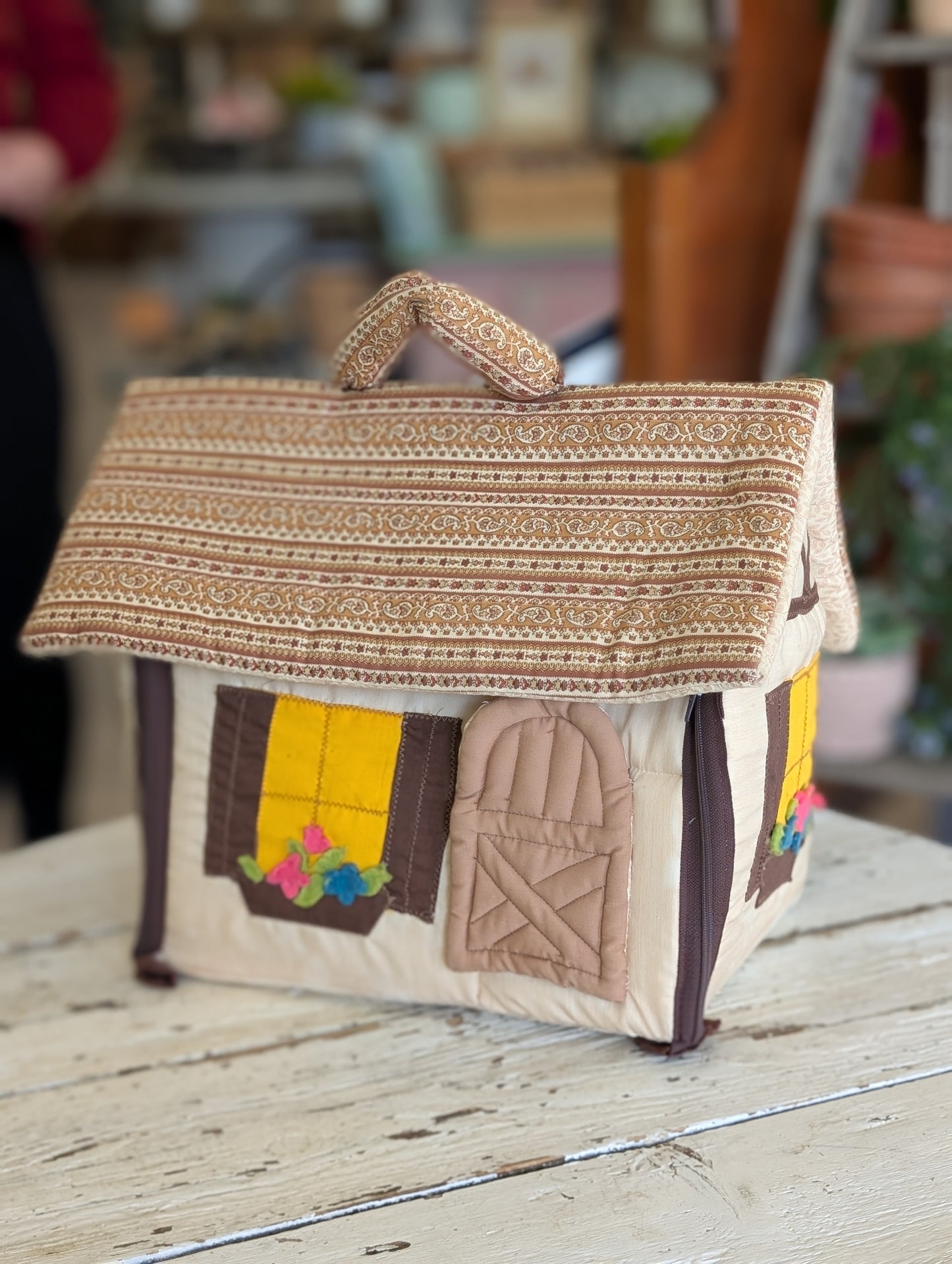 Handmade clothe house with 3 families