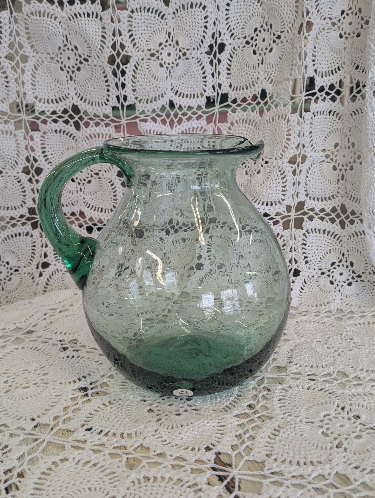 Green Glass pitcher