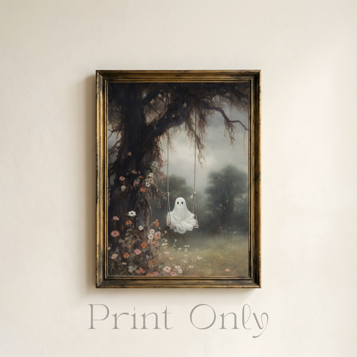 Swinging Ghost Print