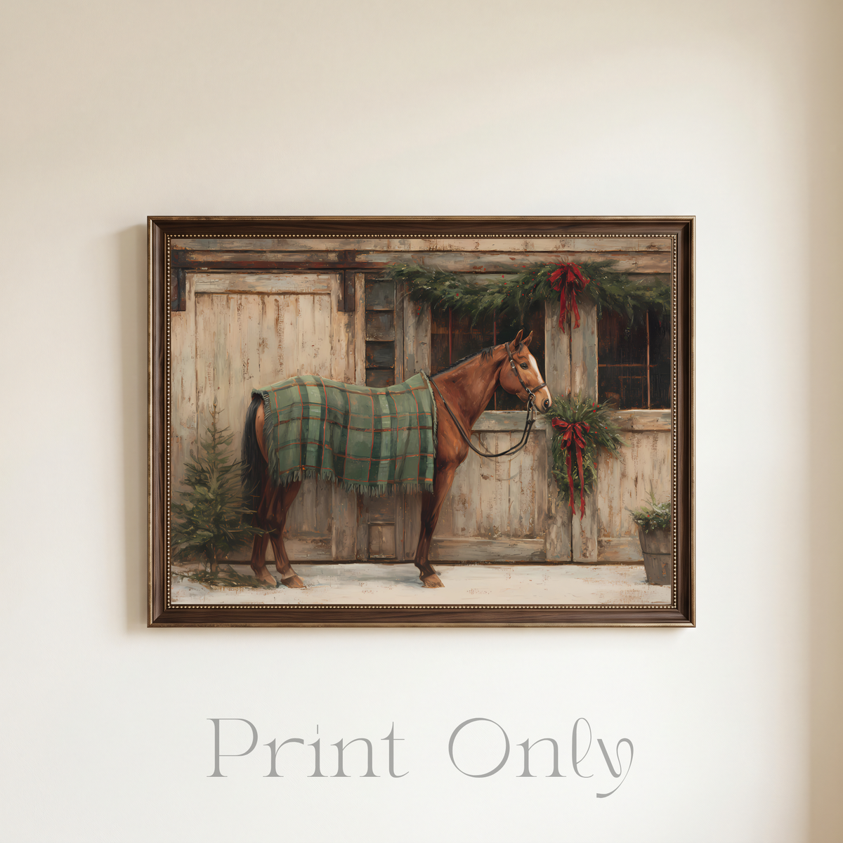 Holiday Horse Print