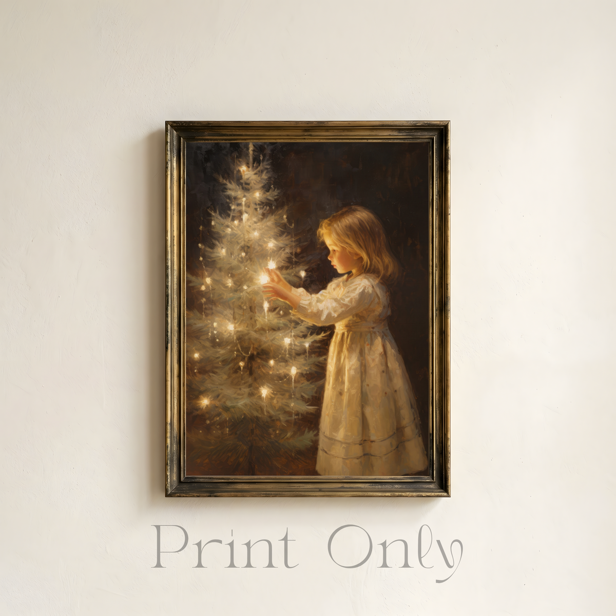 Girl with Tree Print