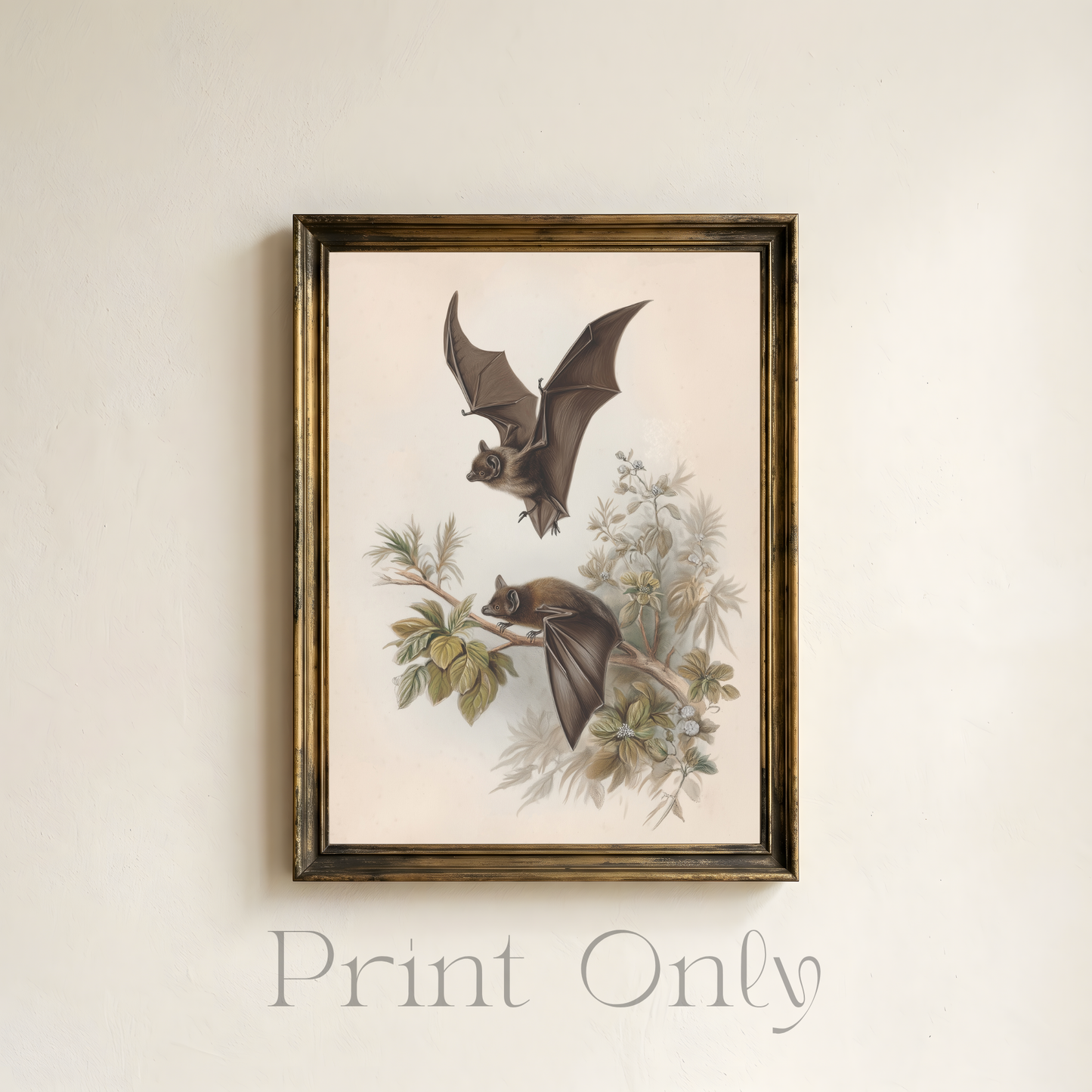 Bat on Branch Print