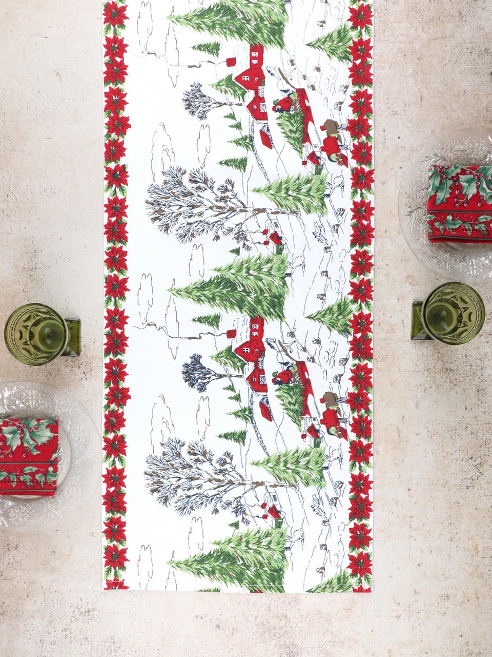 Yuletide Runner - Ivory