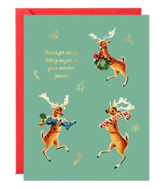 Reindeer Games Christmas Card
