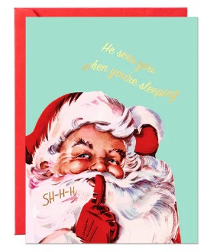Santa Sleeping Christmas Card