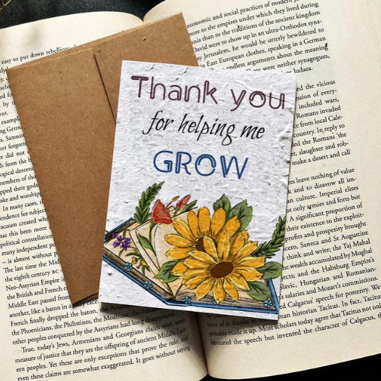 Thank You for Helping Me Grow | Thank You Card