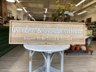 Grandma and Grandpa wall sign