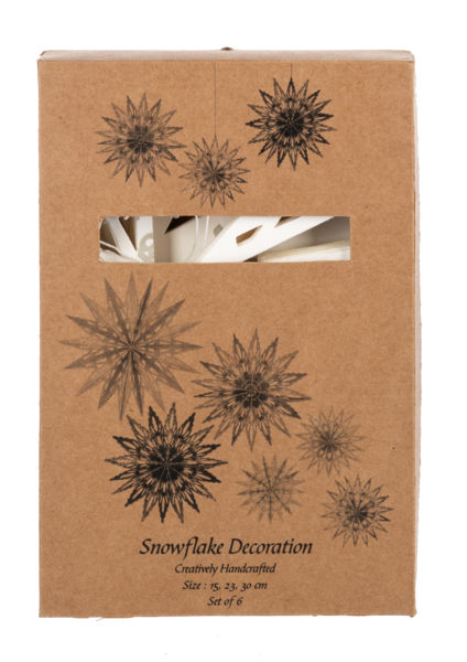 Honeycomb Snowflake box of 6