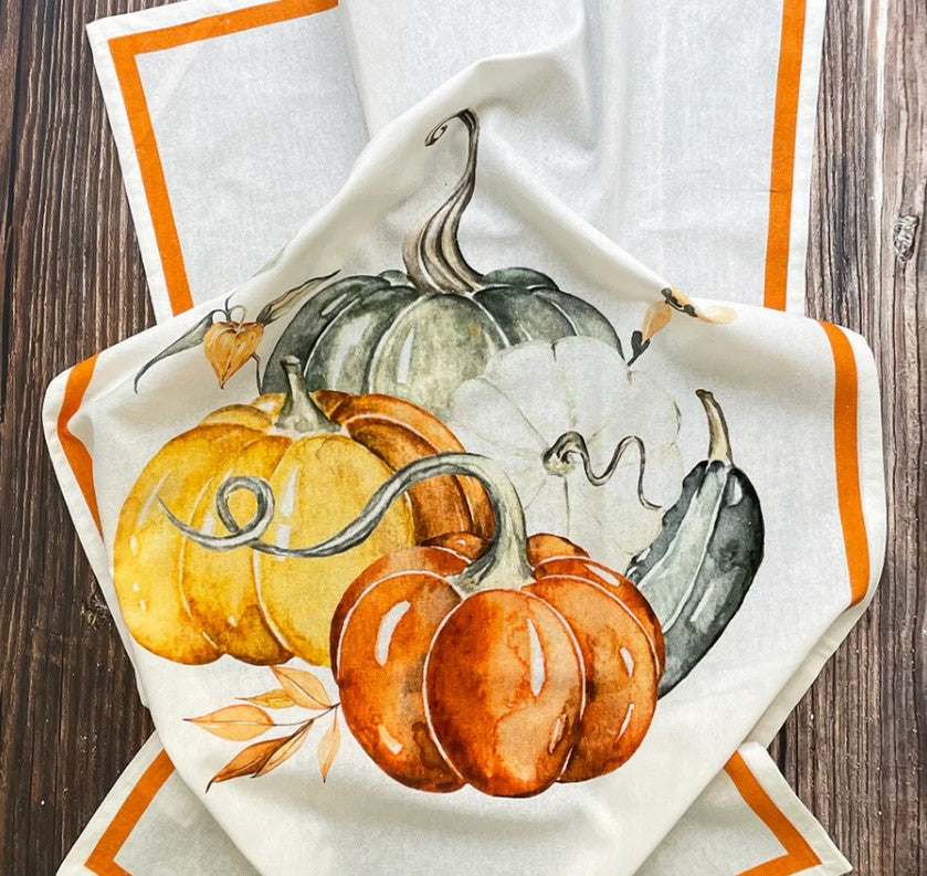 Pumpkins Kitchen Towels, set of 2