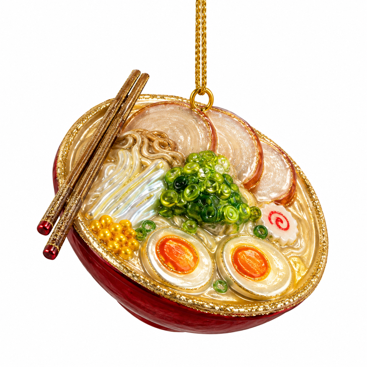 Glass noodle bowl ornament