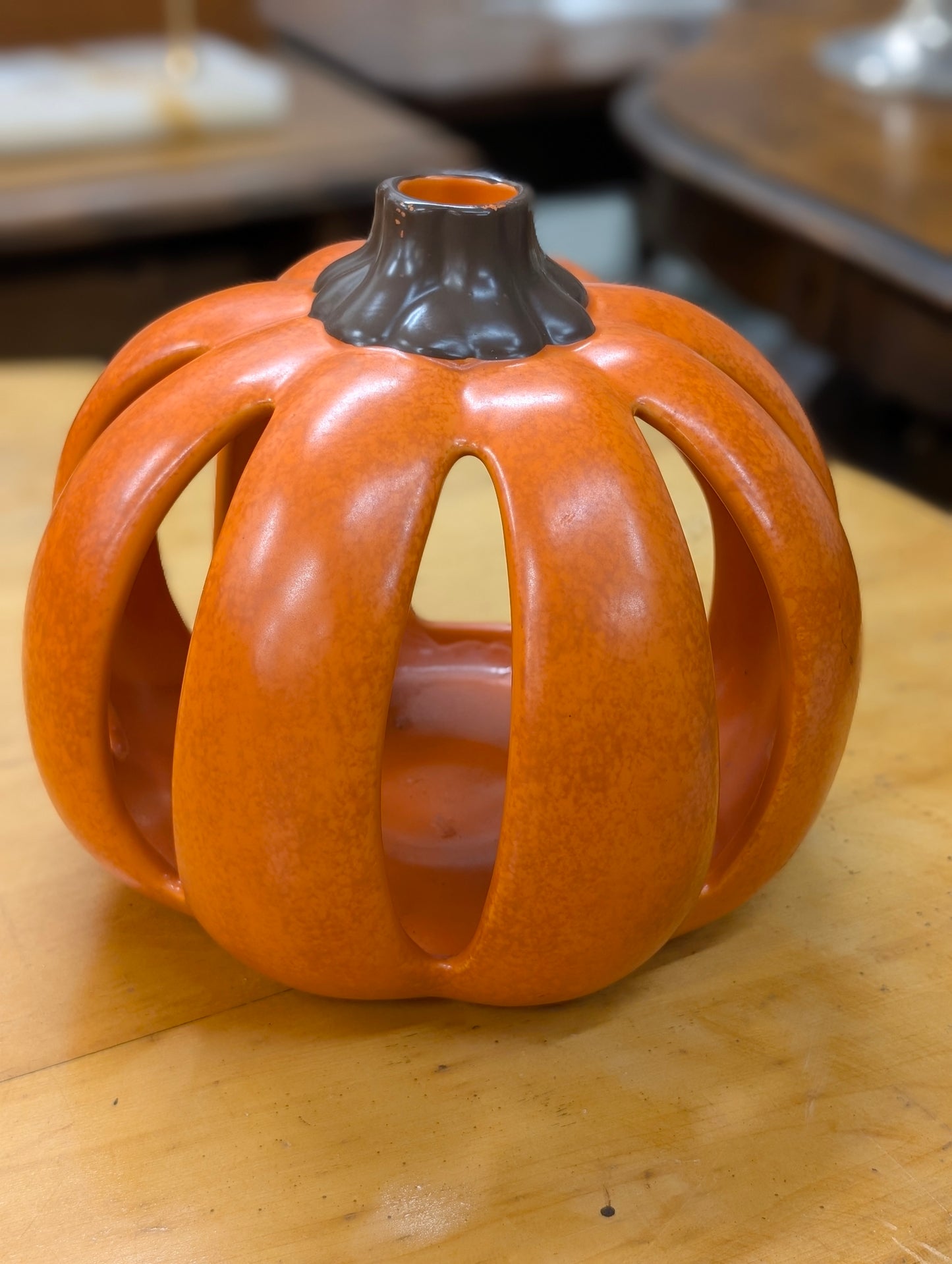 Pumpkin candle holder