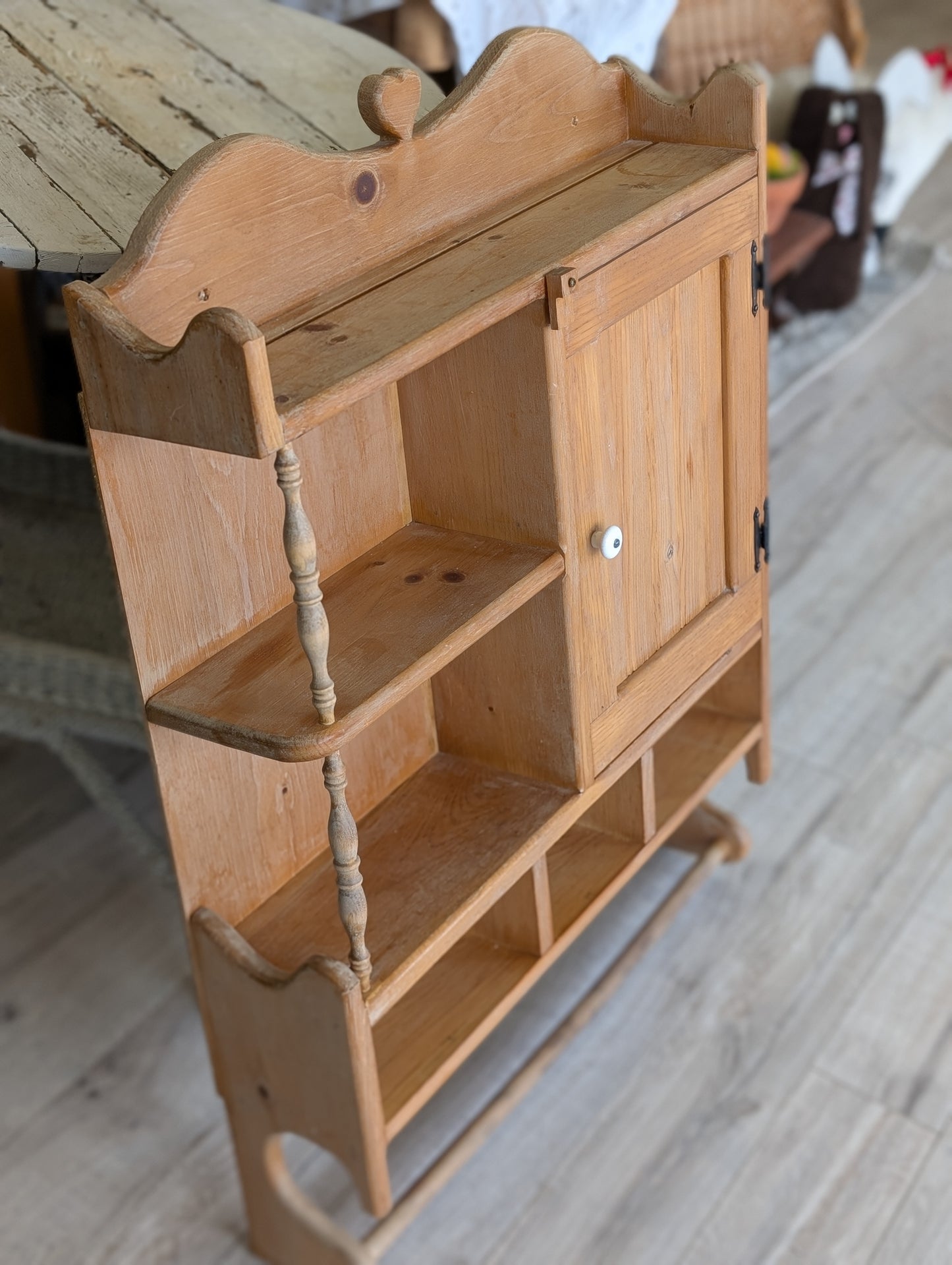 Wooden wall kitchen shelf