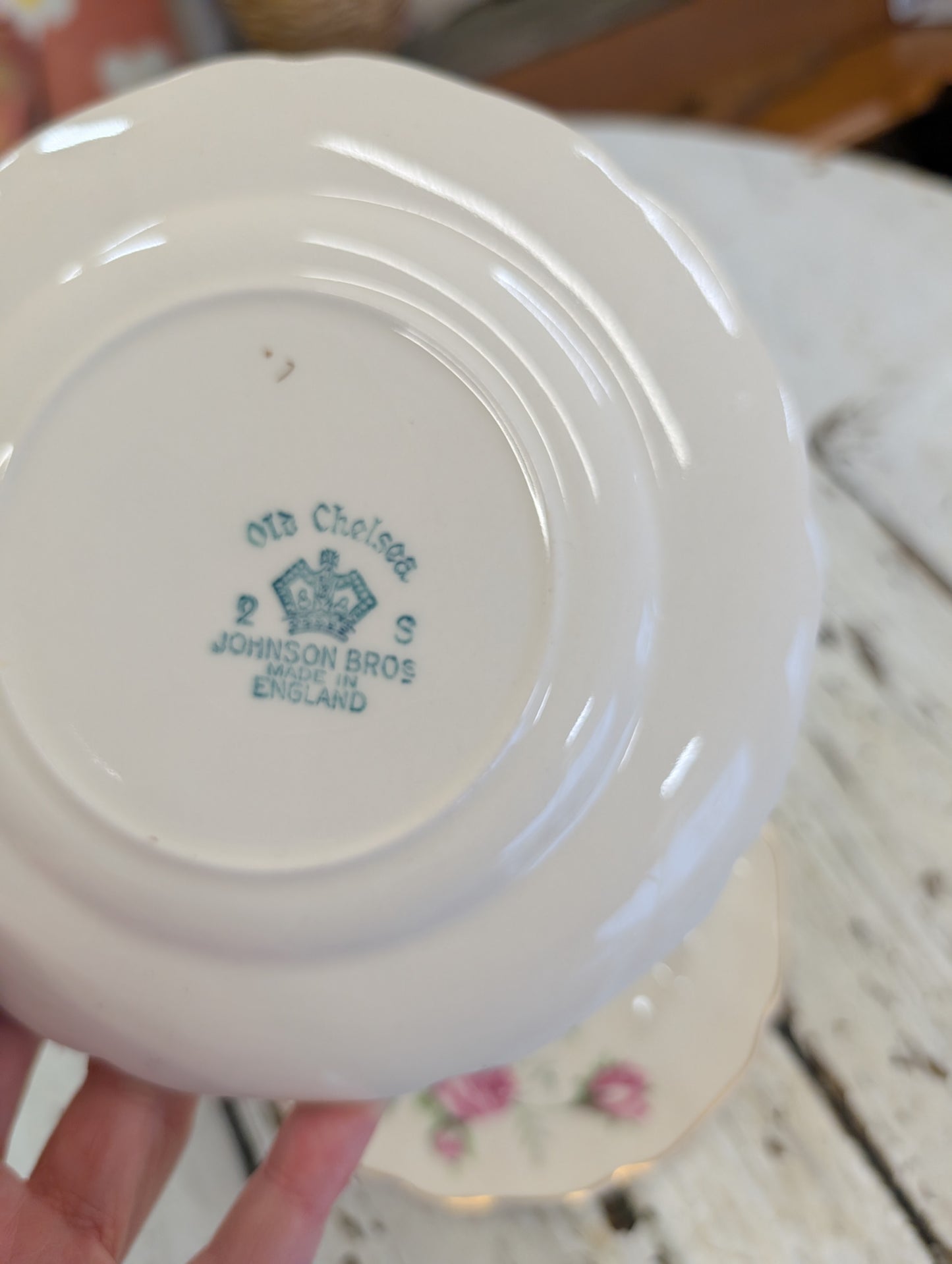 Set of 4 rose plates