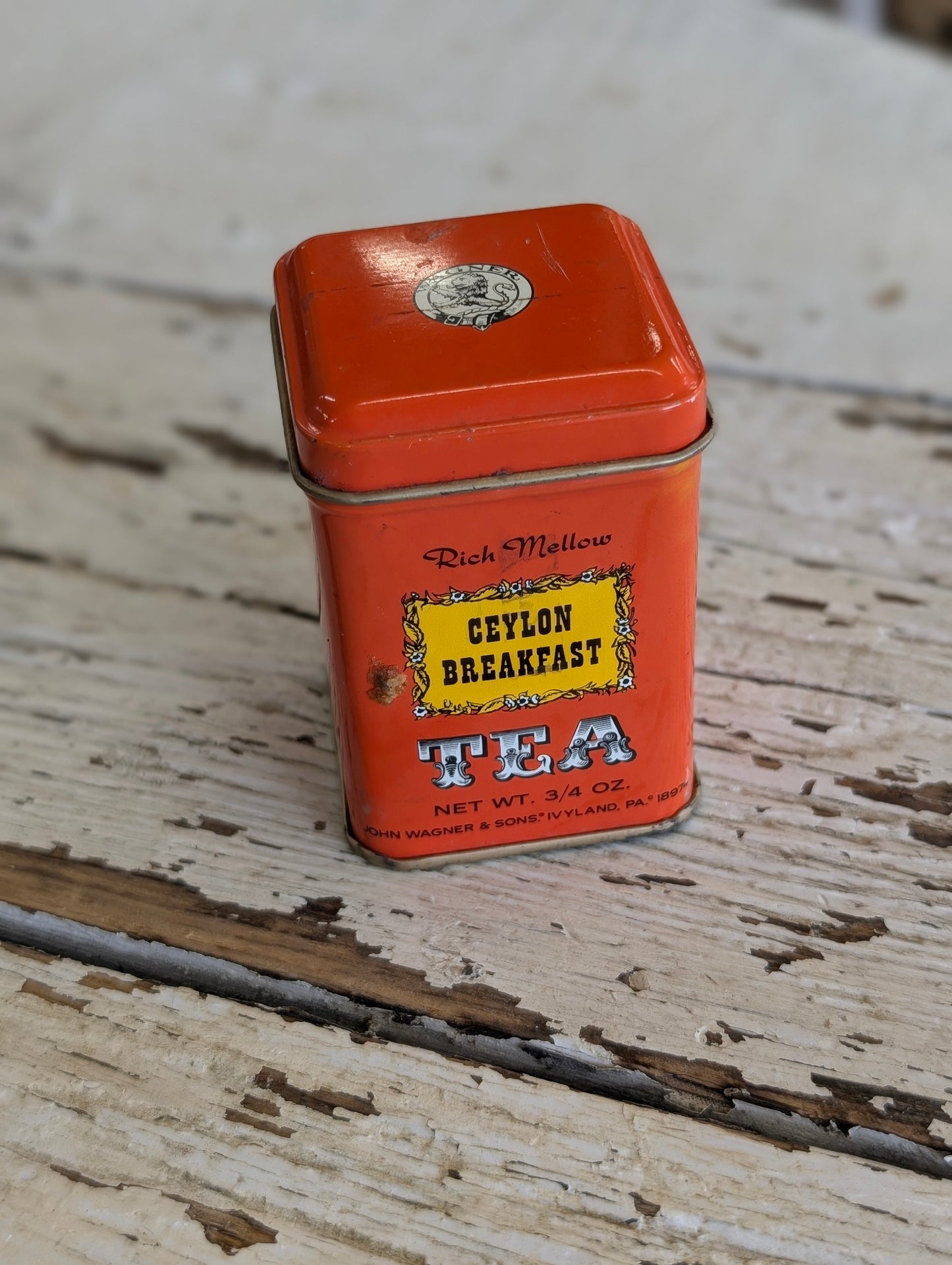 Vintage John Wagner & Sons Ceylon Breakfast tea tin