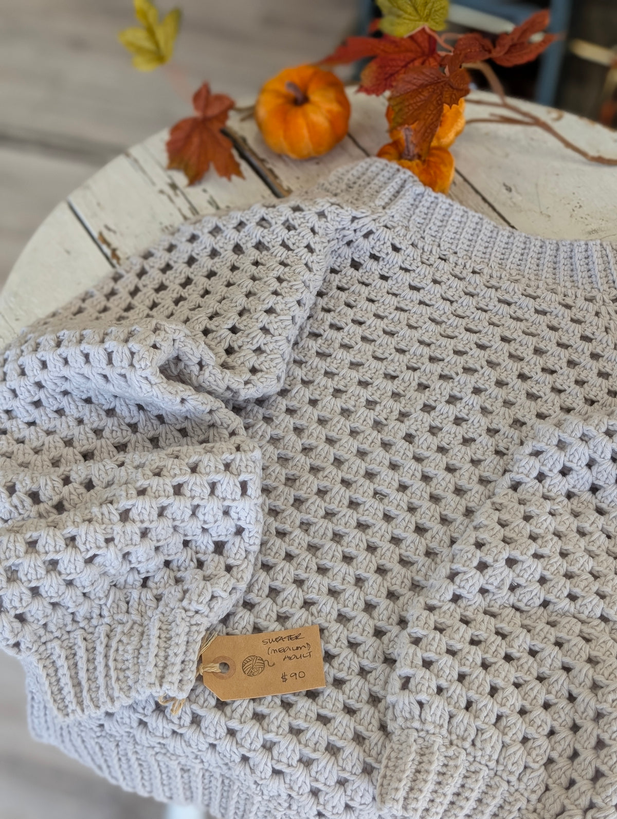 Grey granny pullover