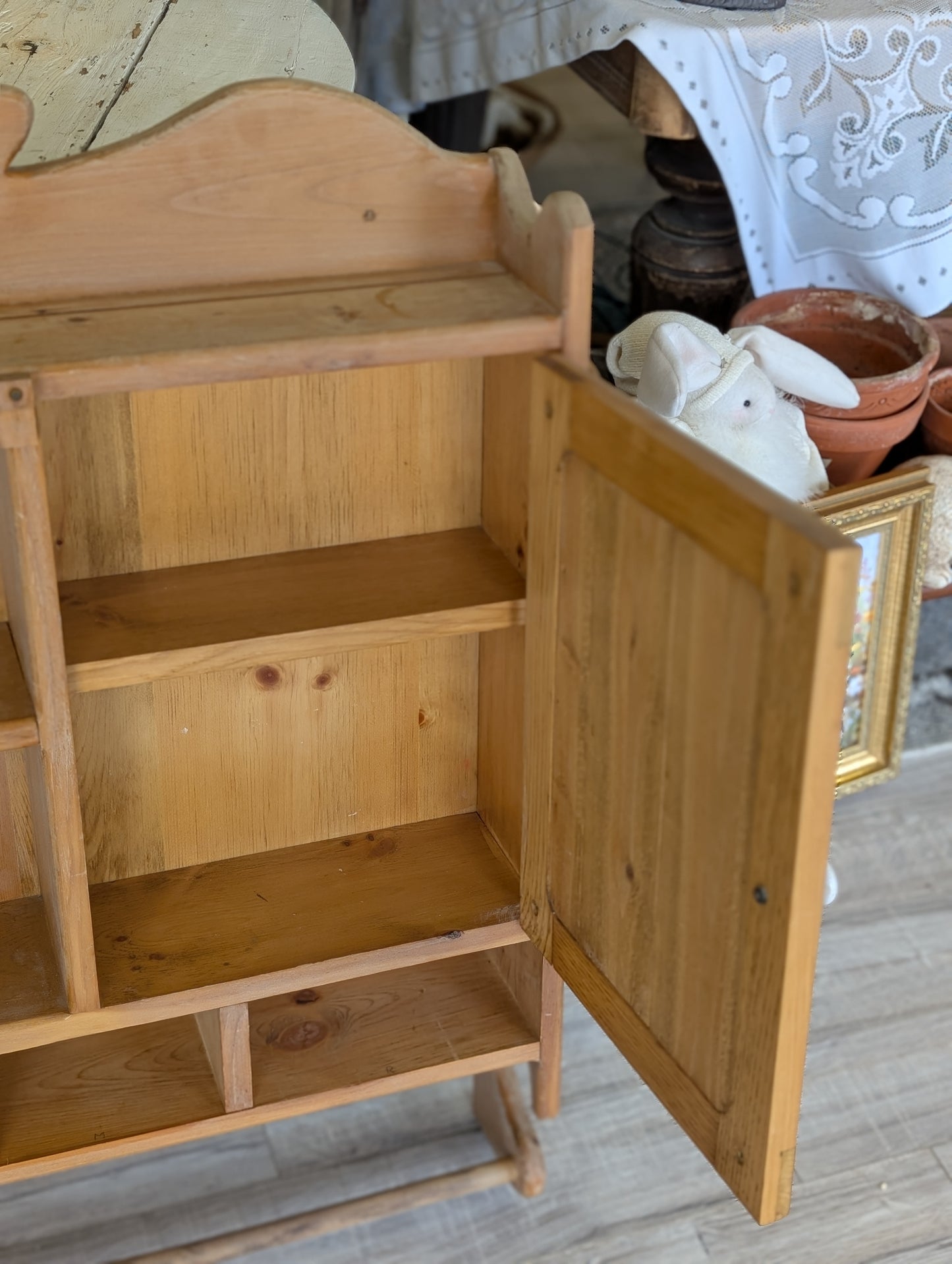Wooden wall kitchen shelf