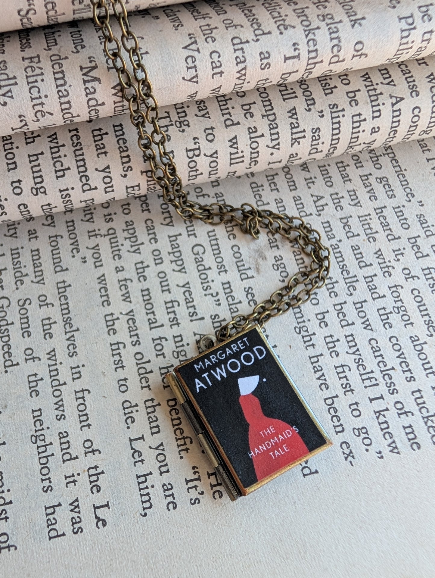 Book locket necklace