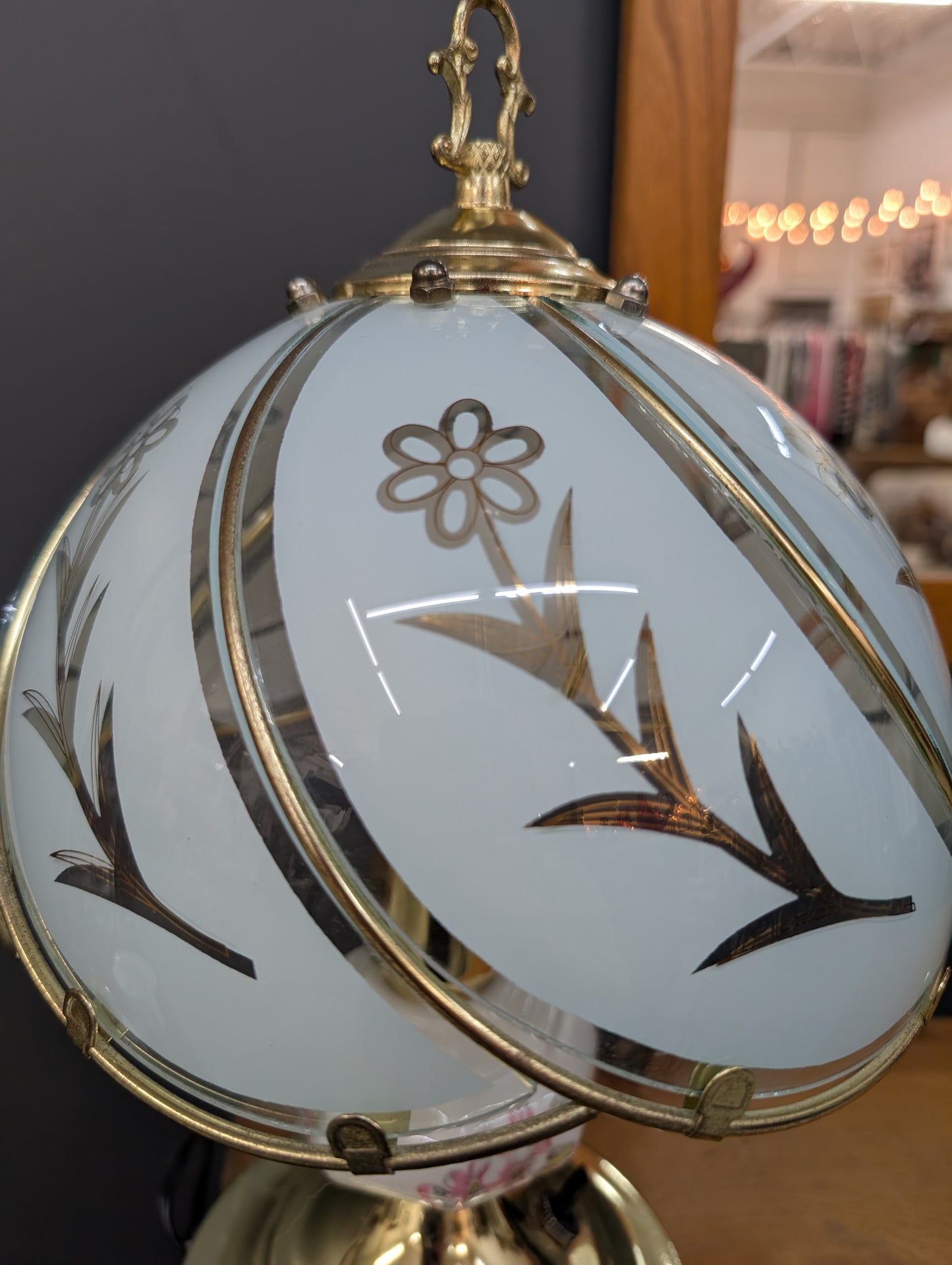 Vintage brass and ceramic lamp