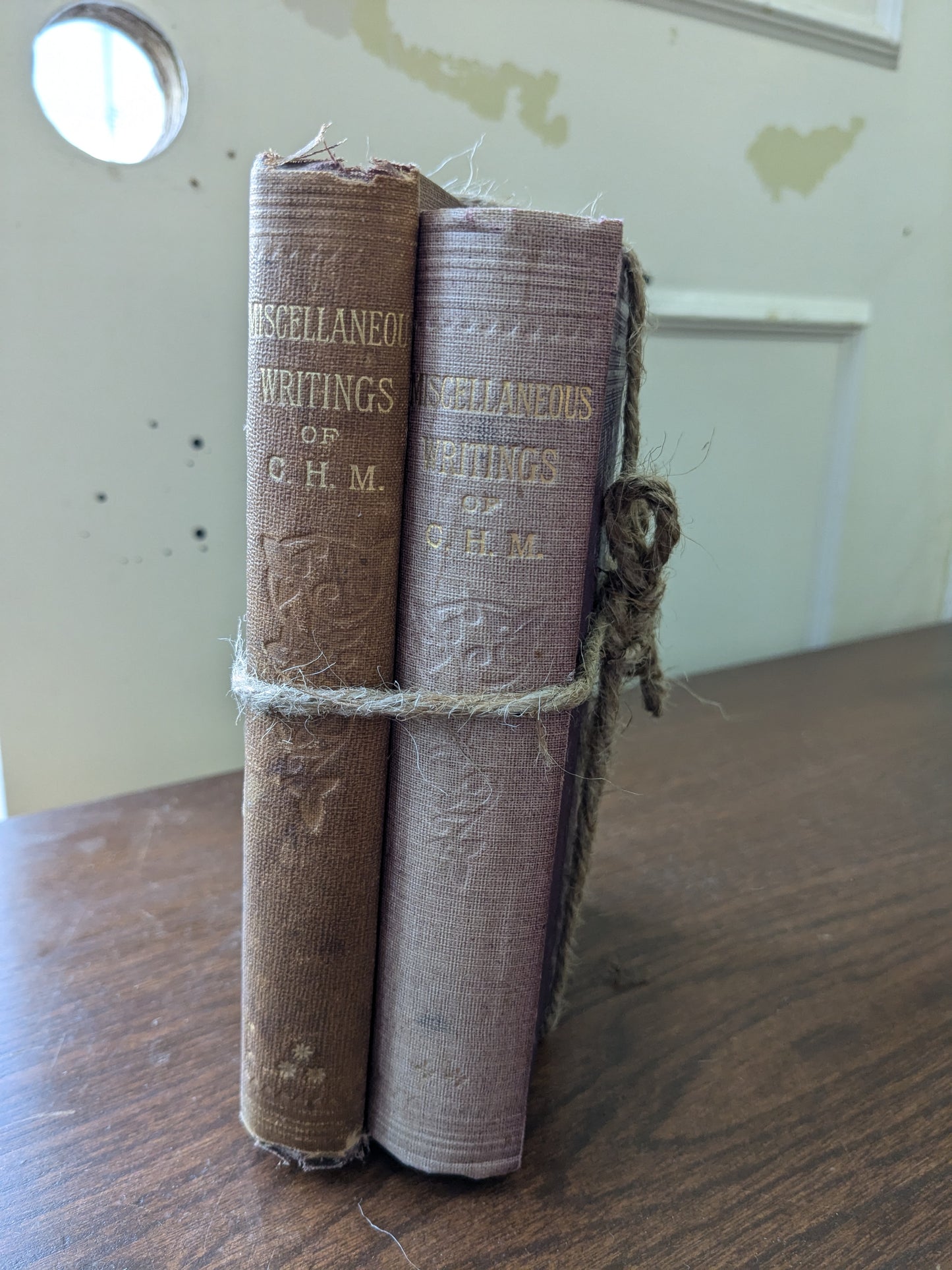 Set of antique rough books
