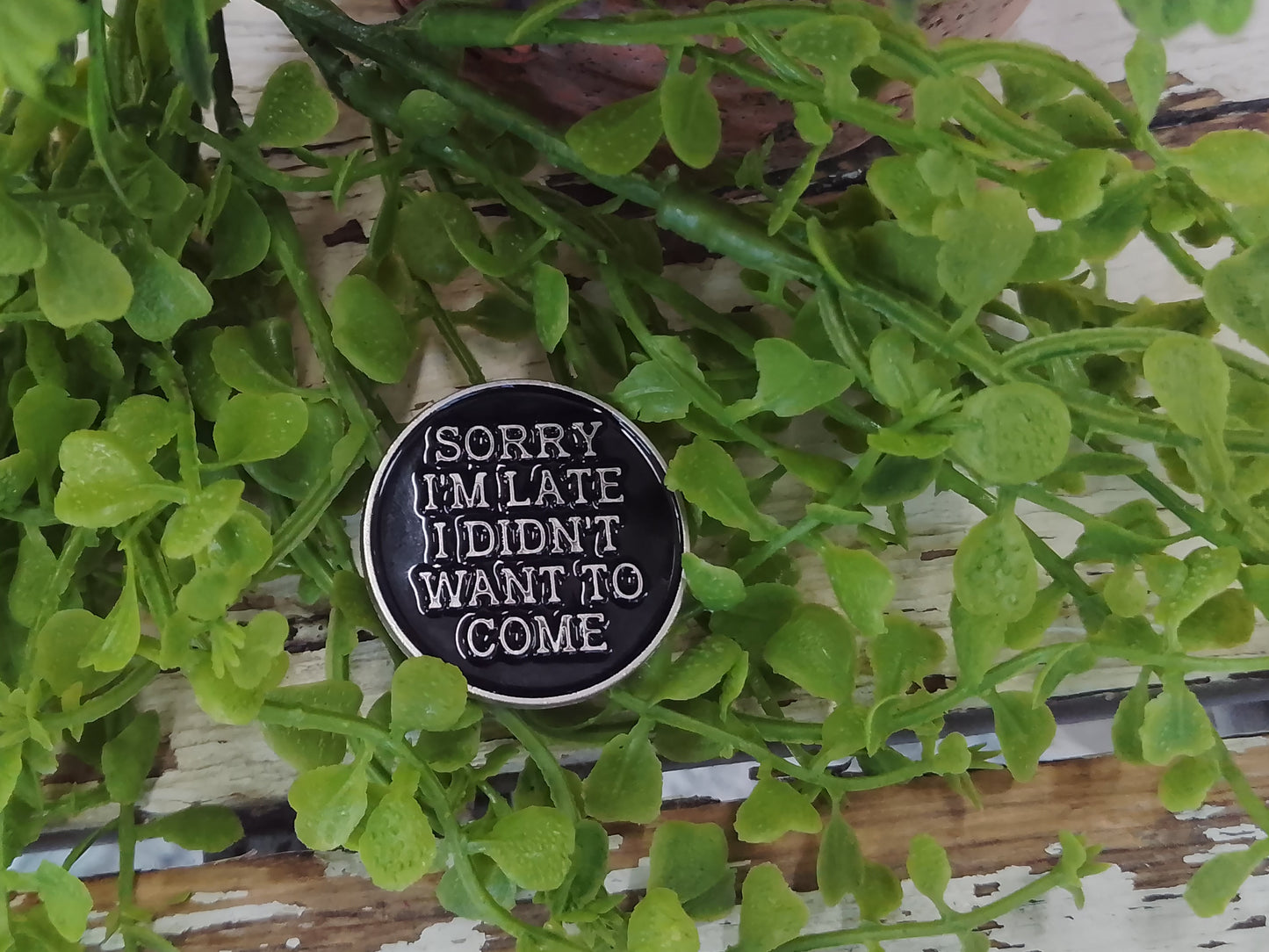 Sorry Im Late Pin