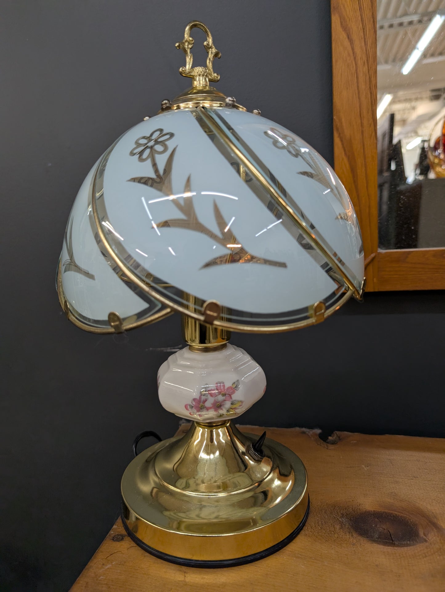 Vintage brass and ceramic lamp
