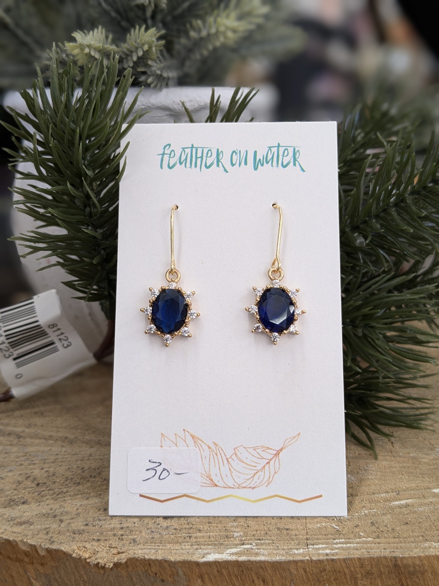 Oval Starburst Earring