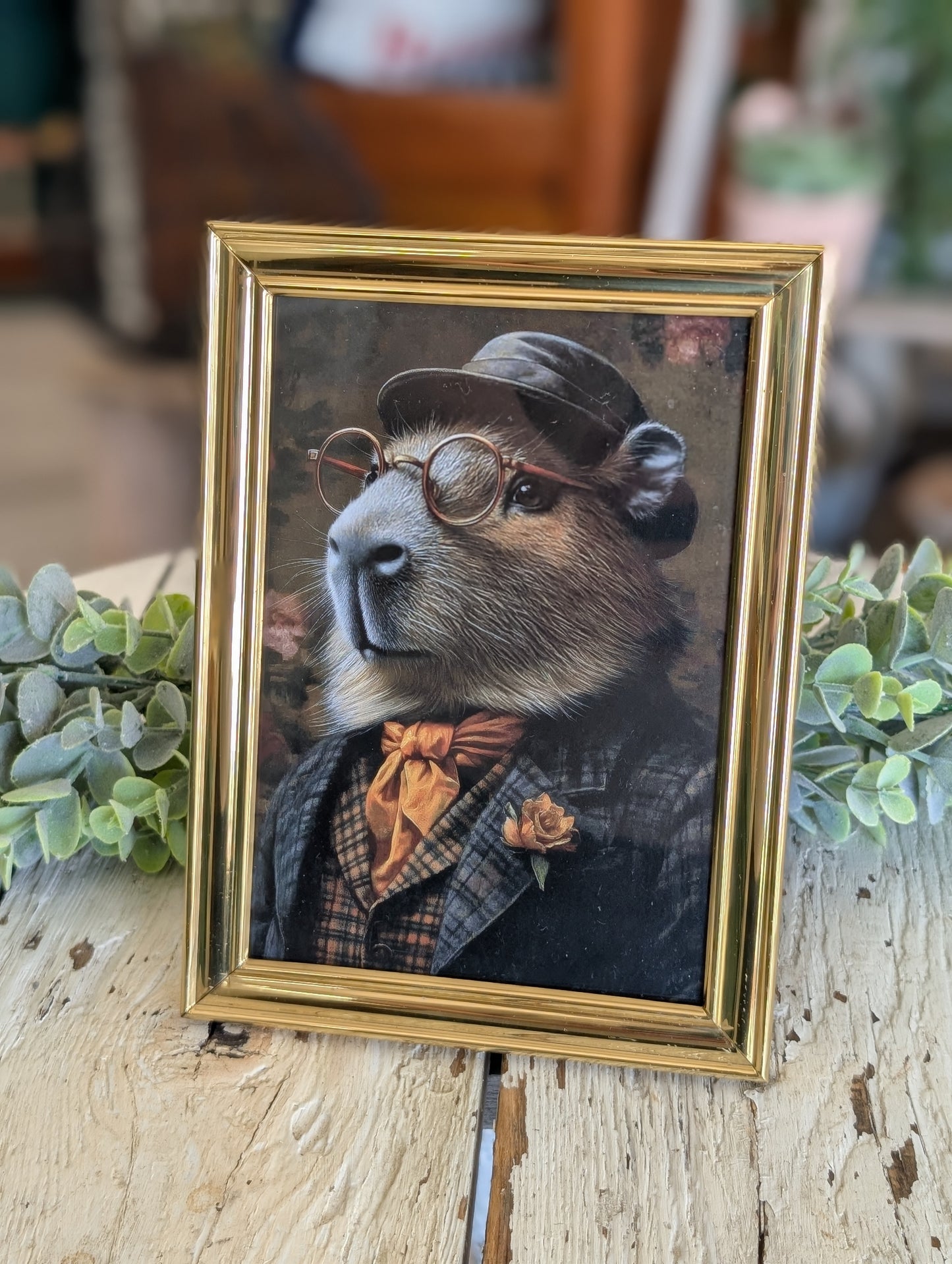Dapper Cappabara framed print