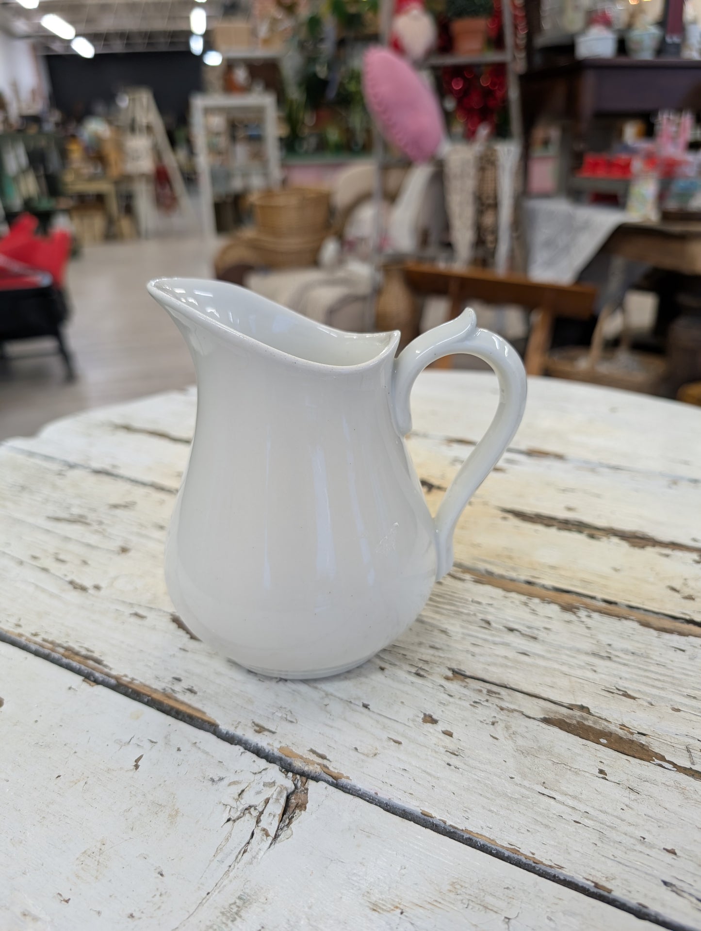 White milk pitcher