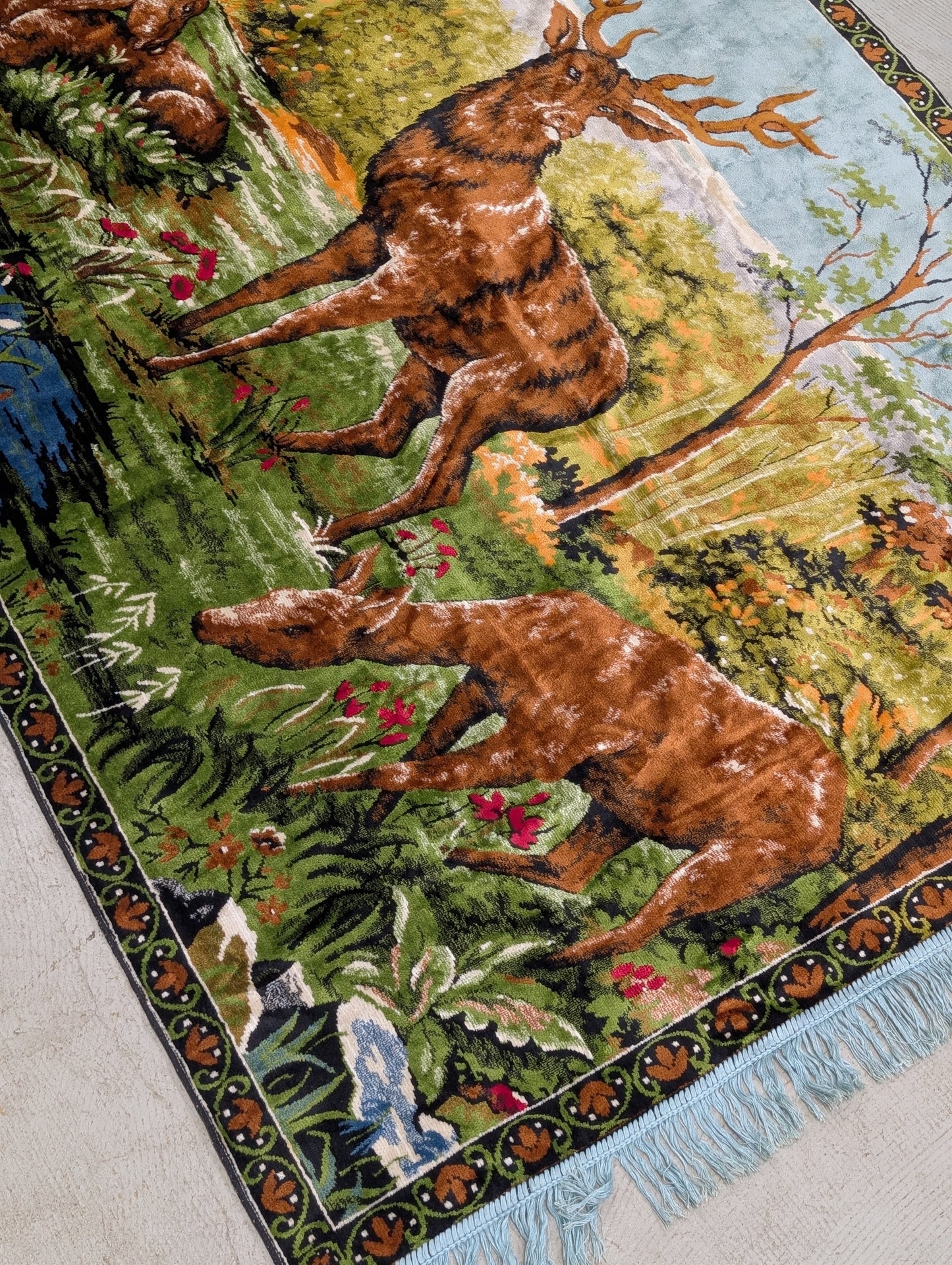 Deer in field tapestry
