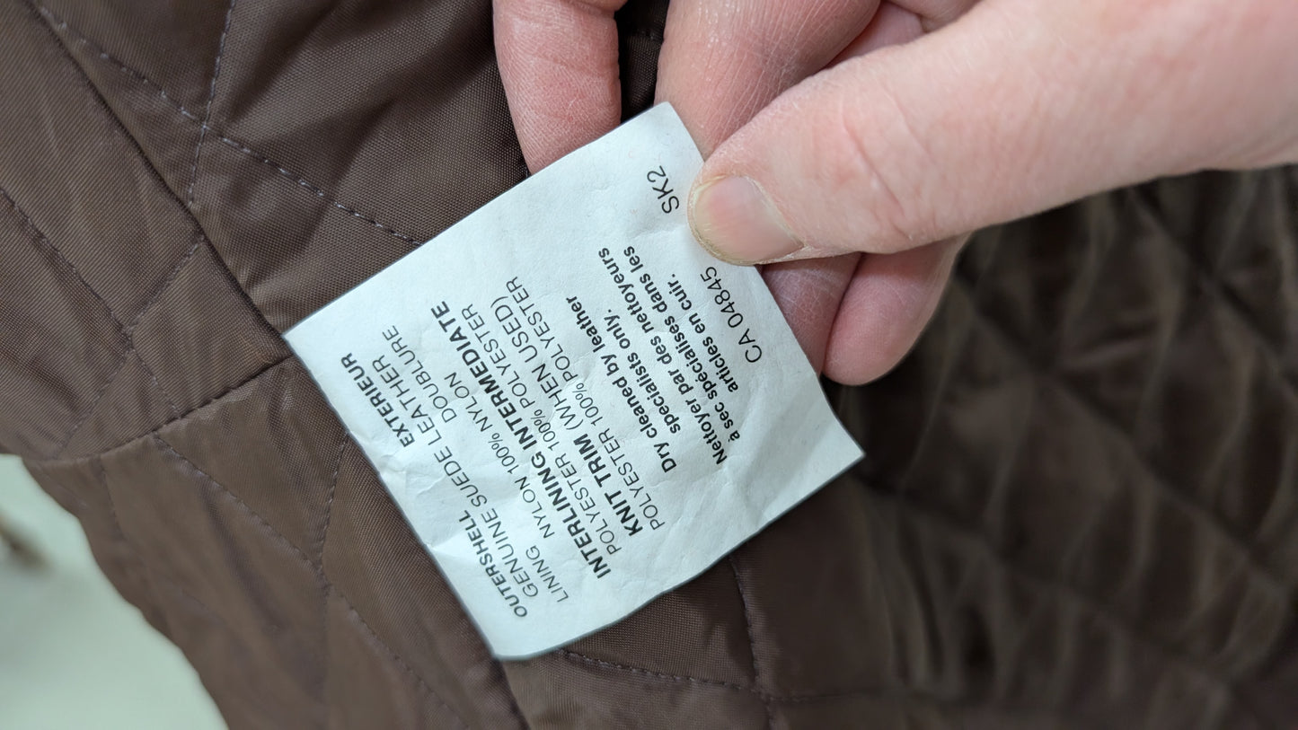 Suede Leather Trench Coat Jacket