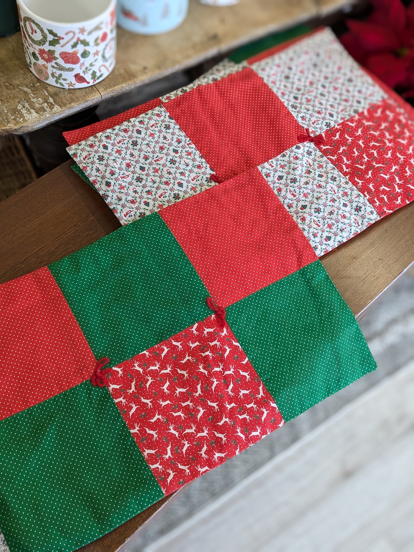 Set of 4 handmade placemats