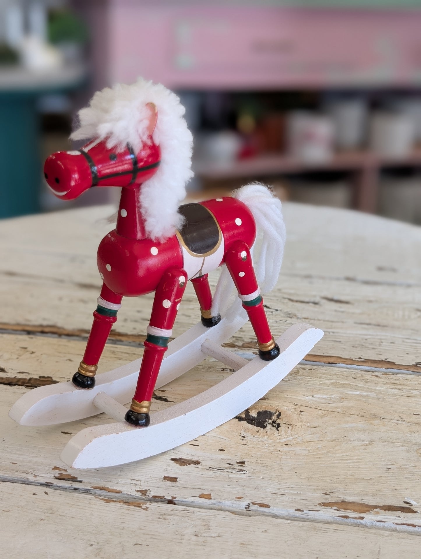 Wooden rocking horse small