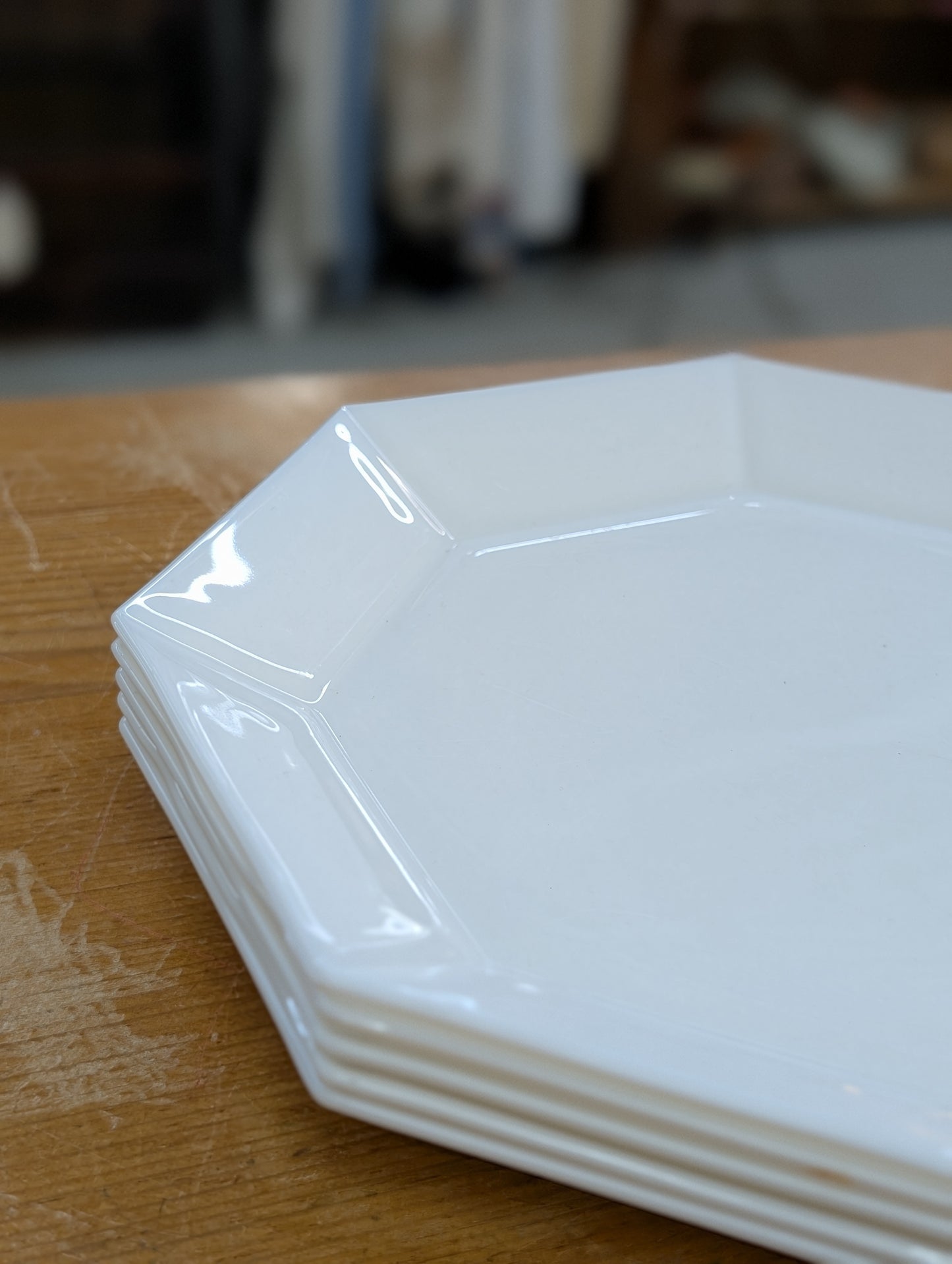 Octagon acropal plates set of 5