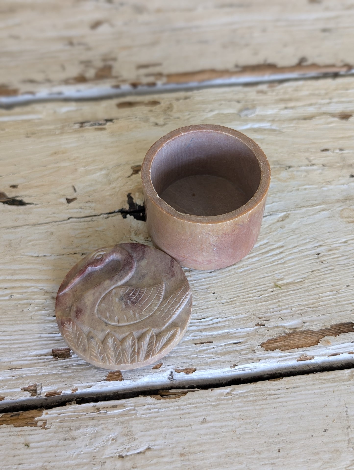 Small stone carved container