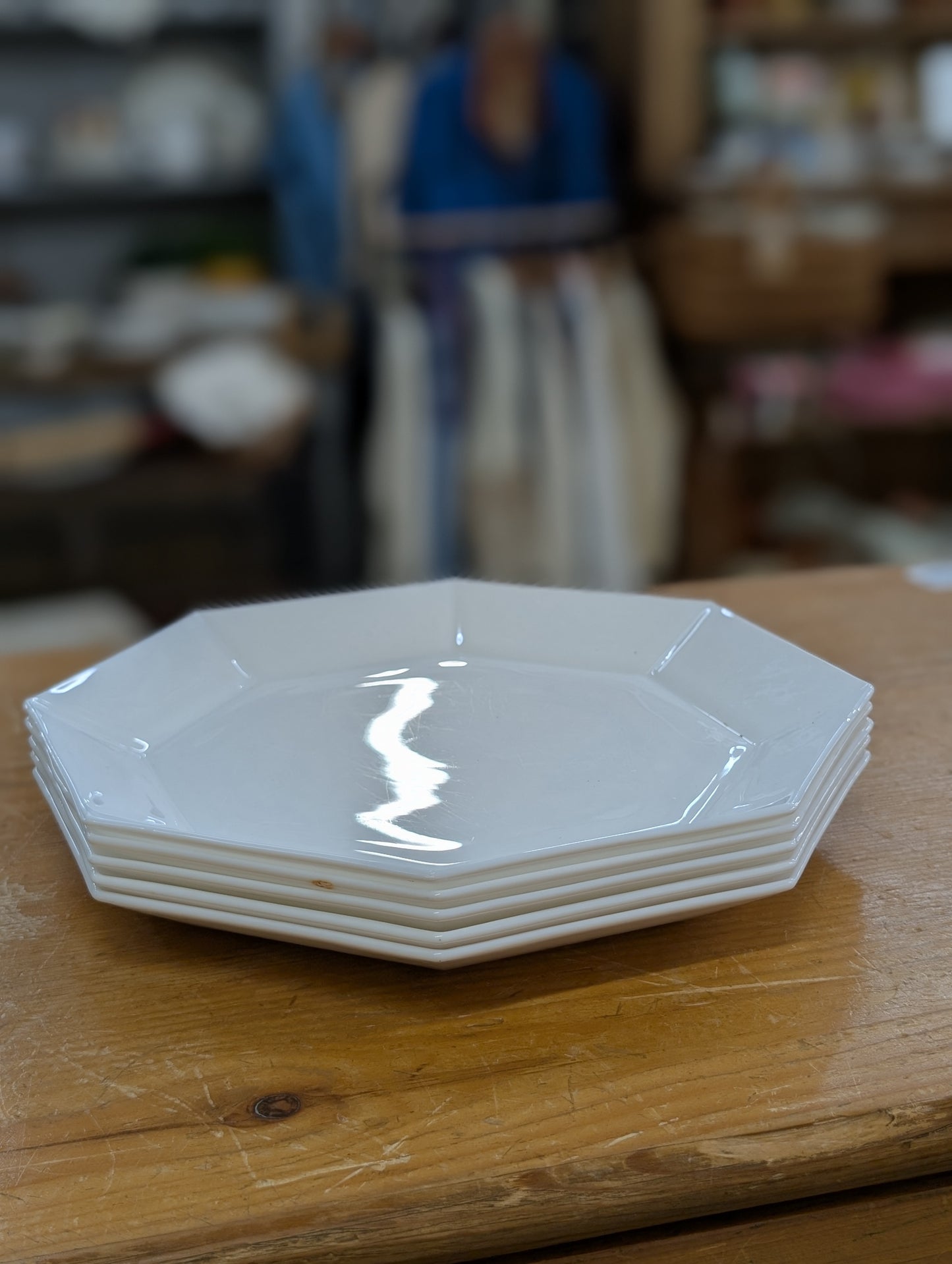 Octagon acropal plates set of 5