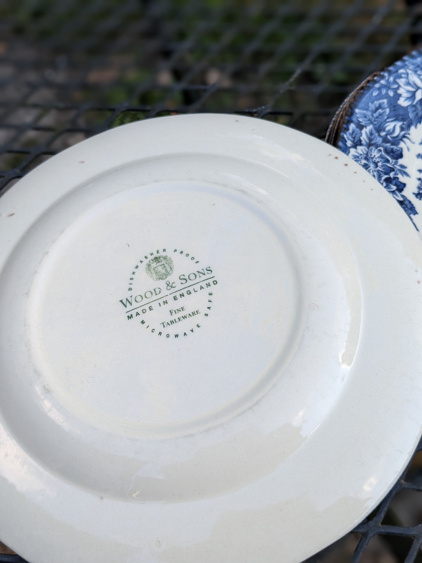 Blue White Willow Plates set of 4