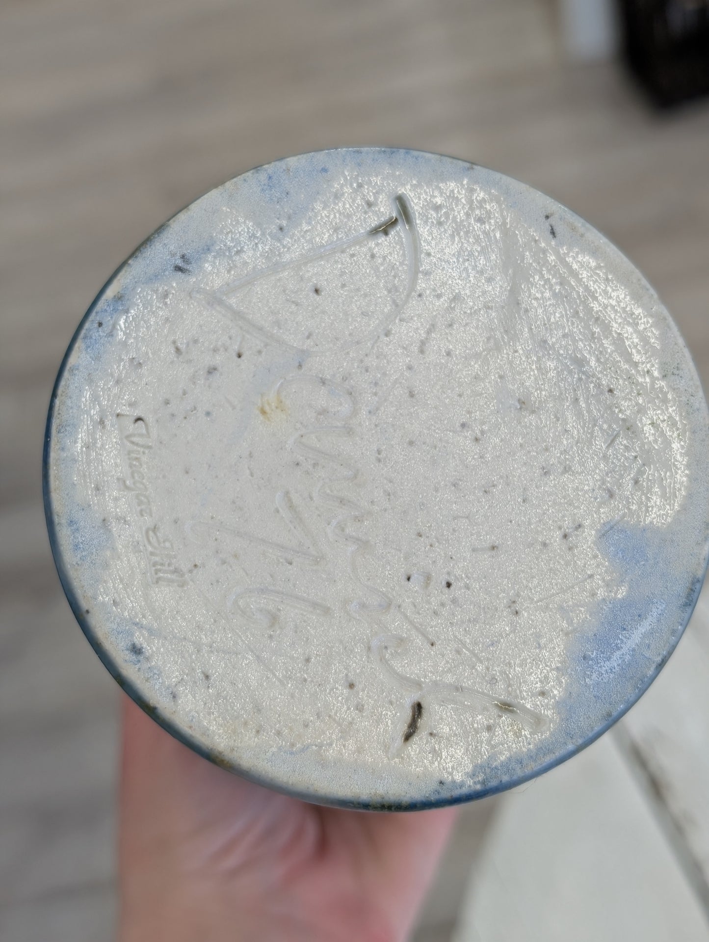 Light green pottery vase