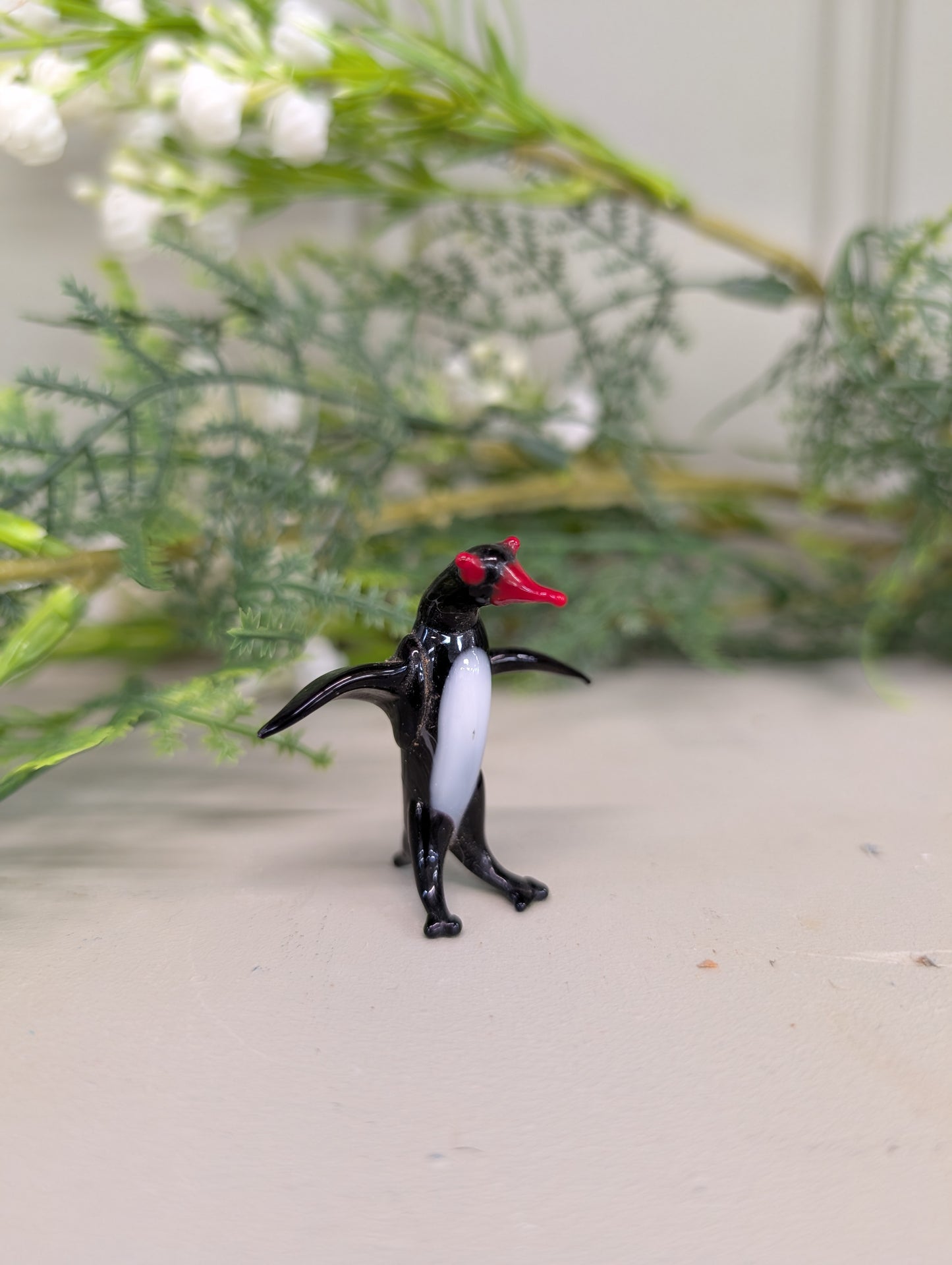Mini glass penguin