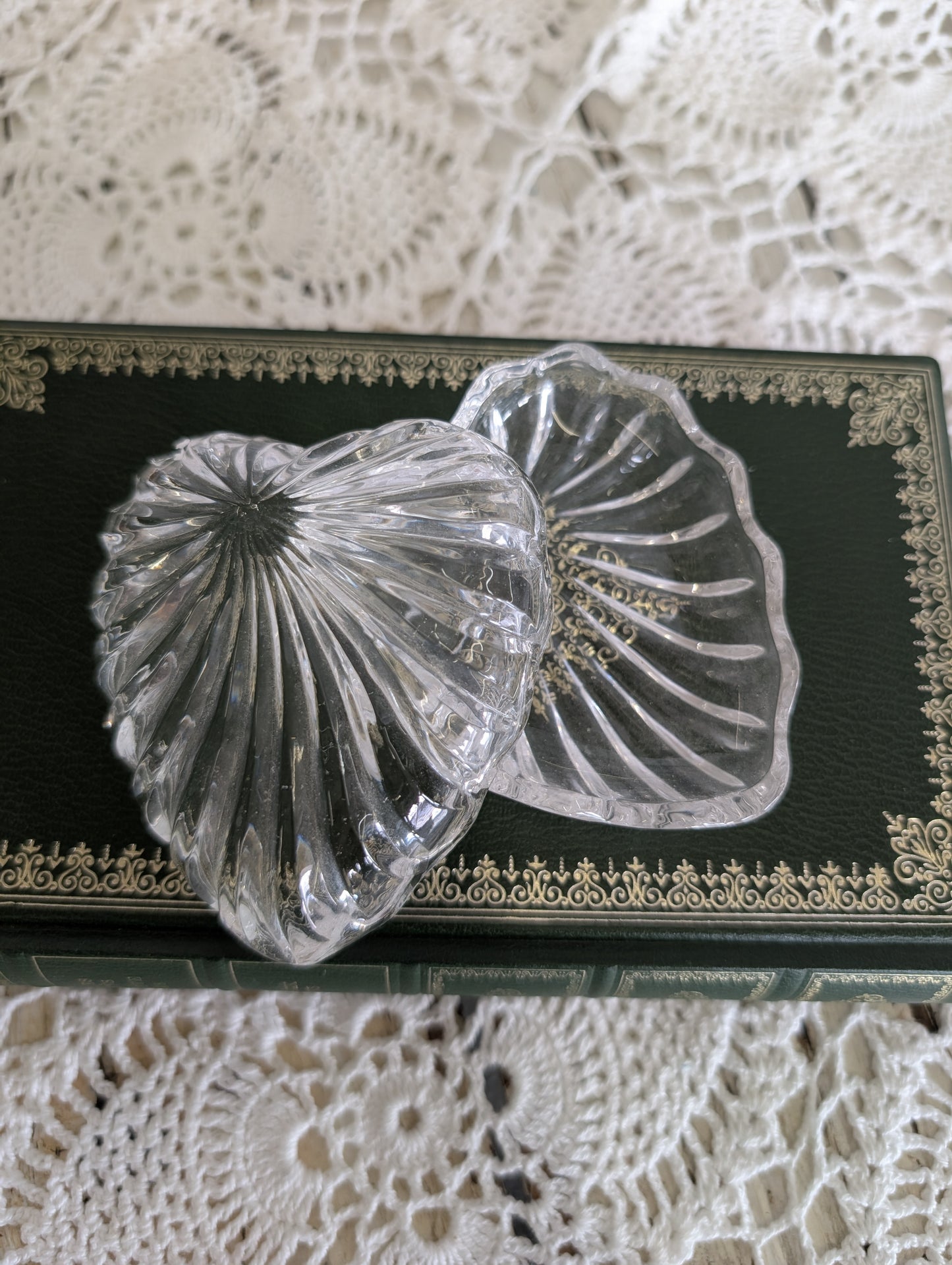 Glass heart dish
