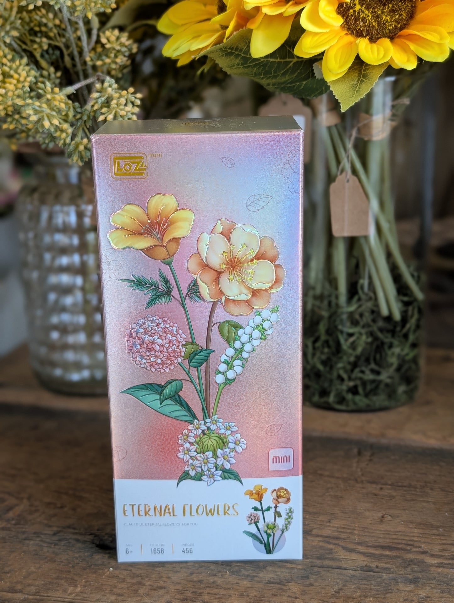 peach and pink flowers - 3D Flower