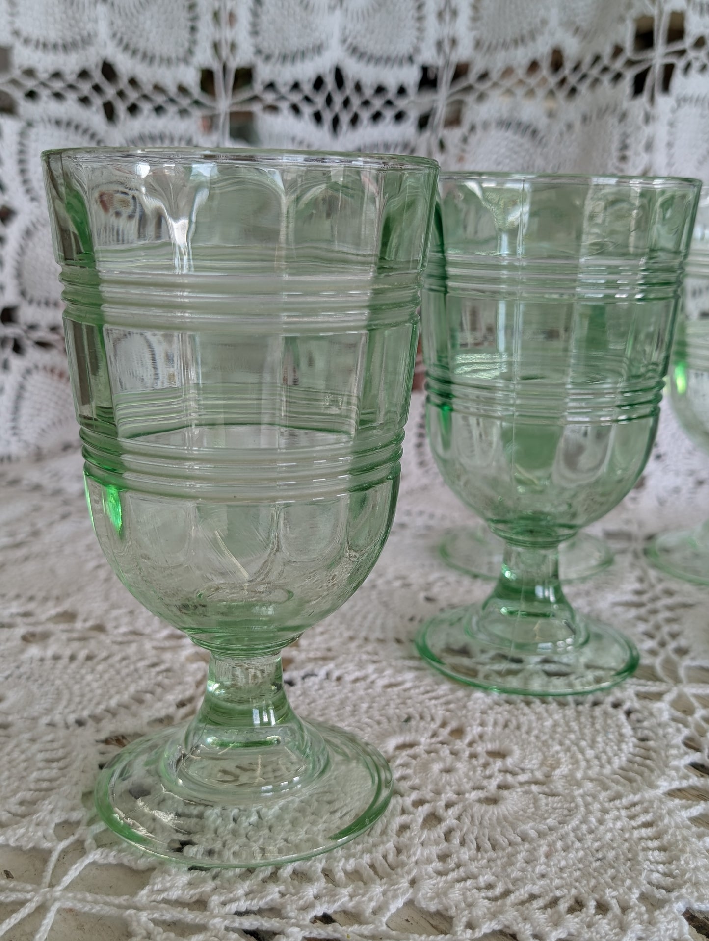Martha Stewart green goblet