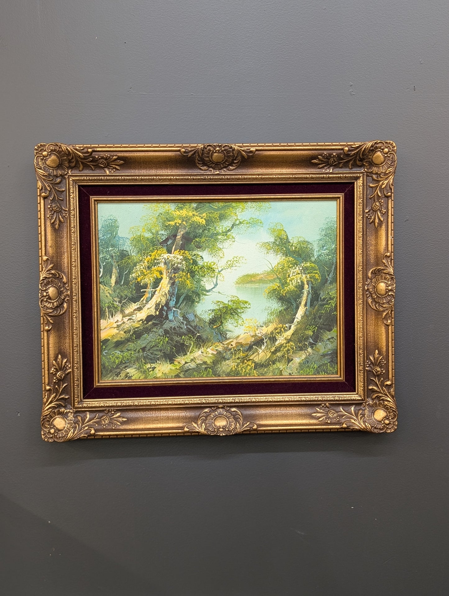 Oil painting of trees