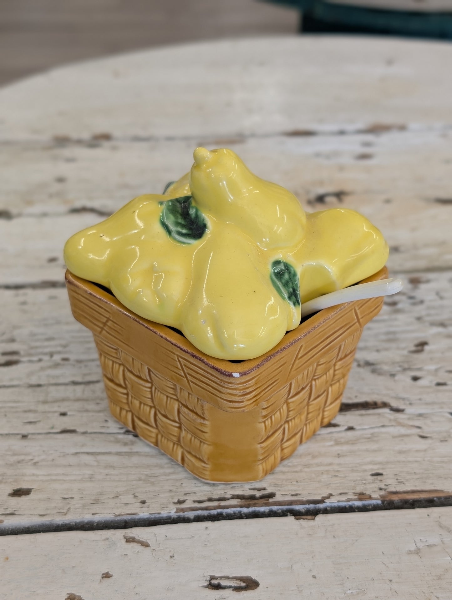 Pear ceramic Jam Jar