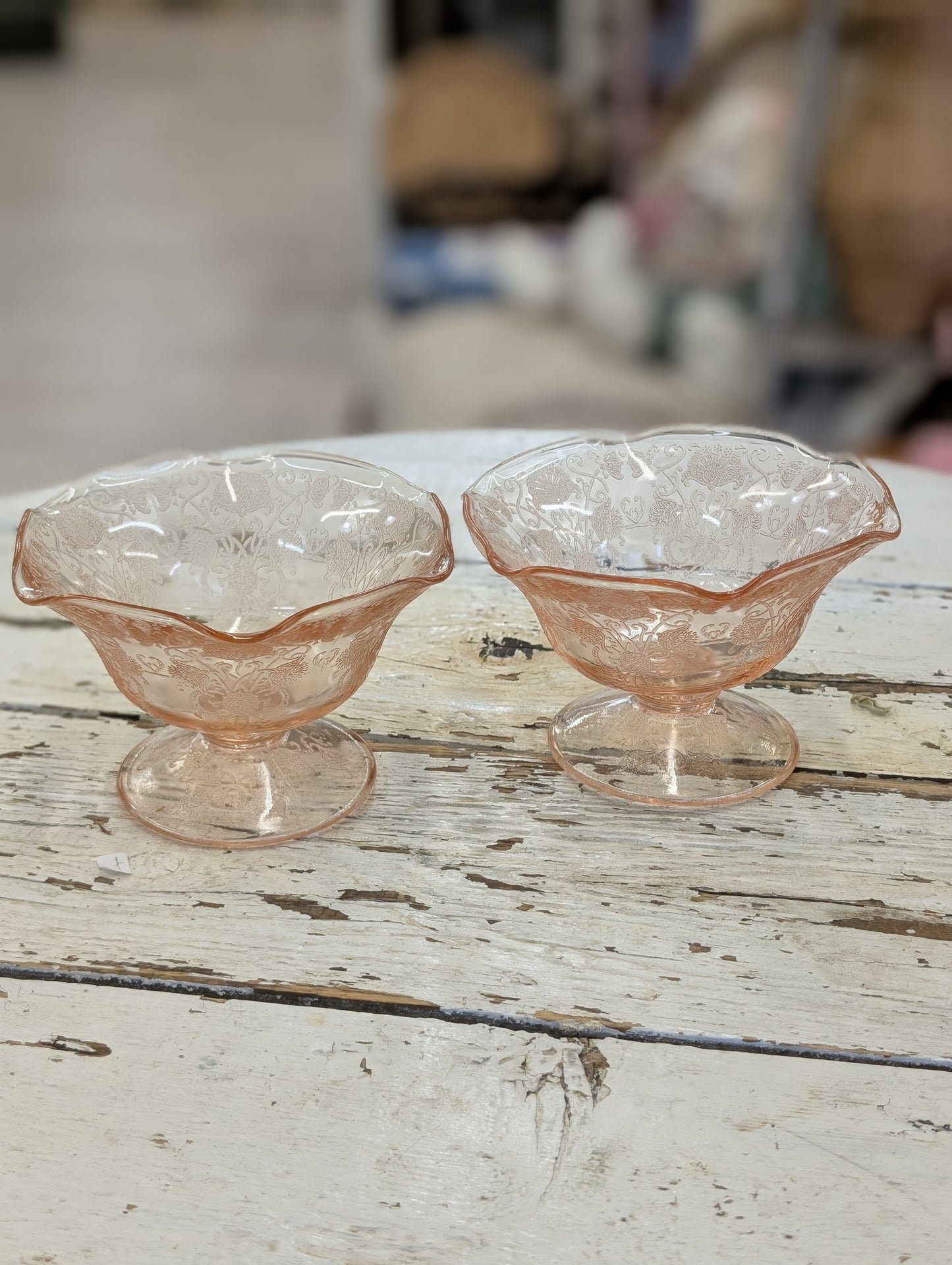 Set of desert bowl - depression glass