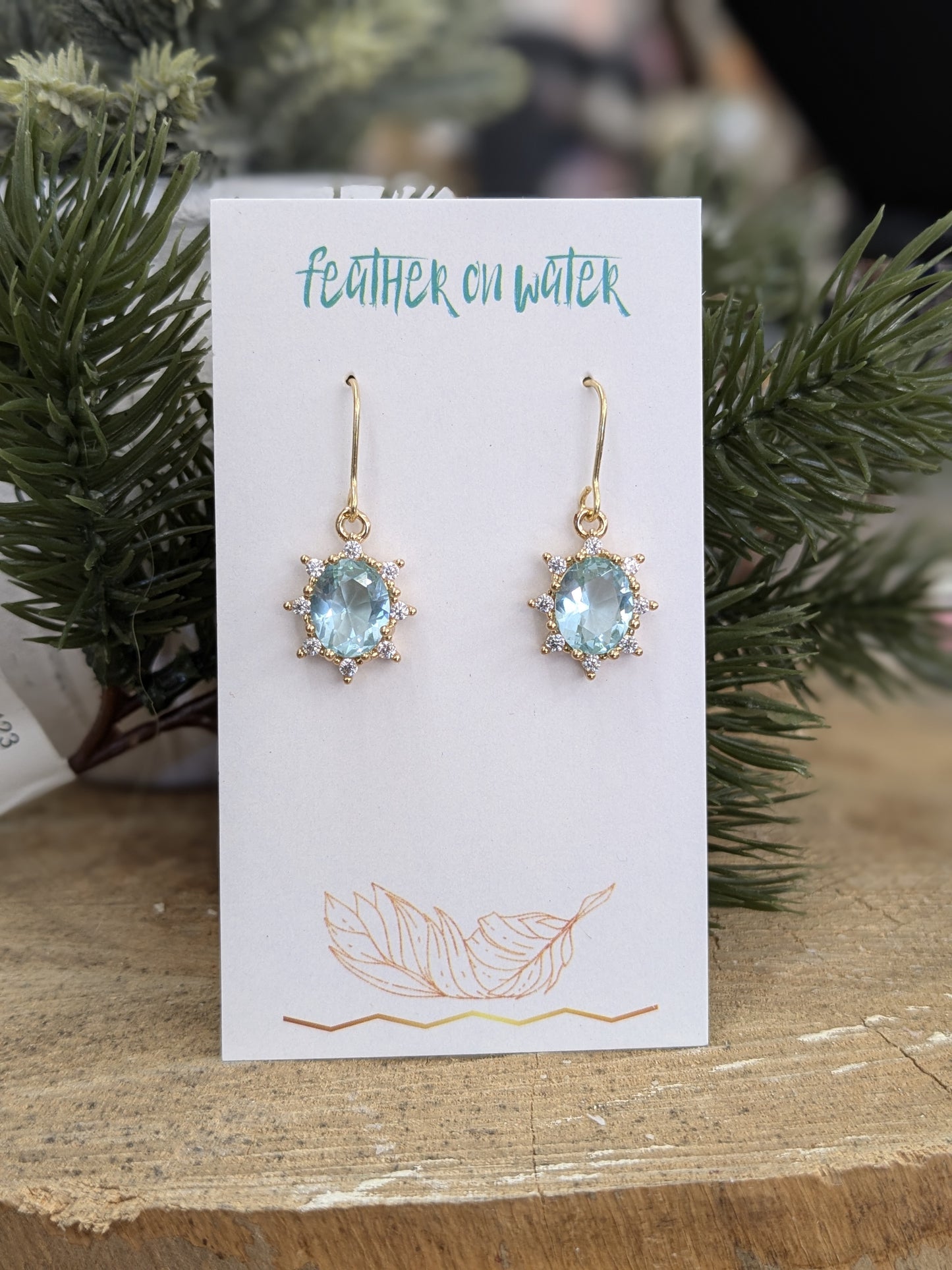 Oval Starburst Earring