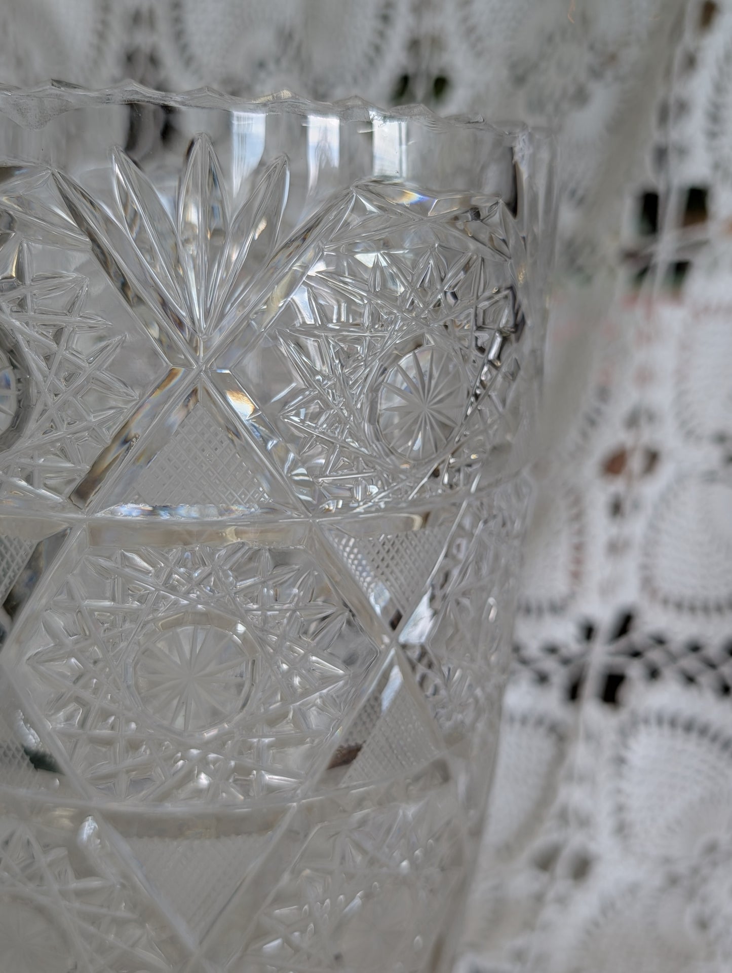 Large crystal vase