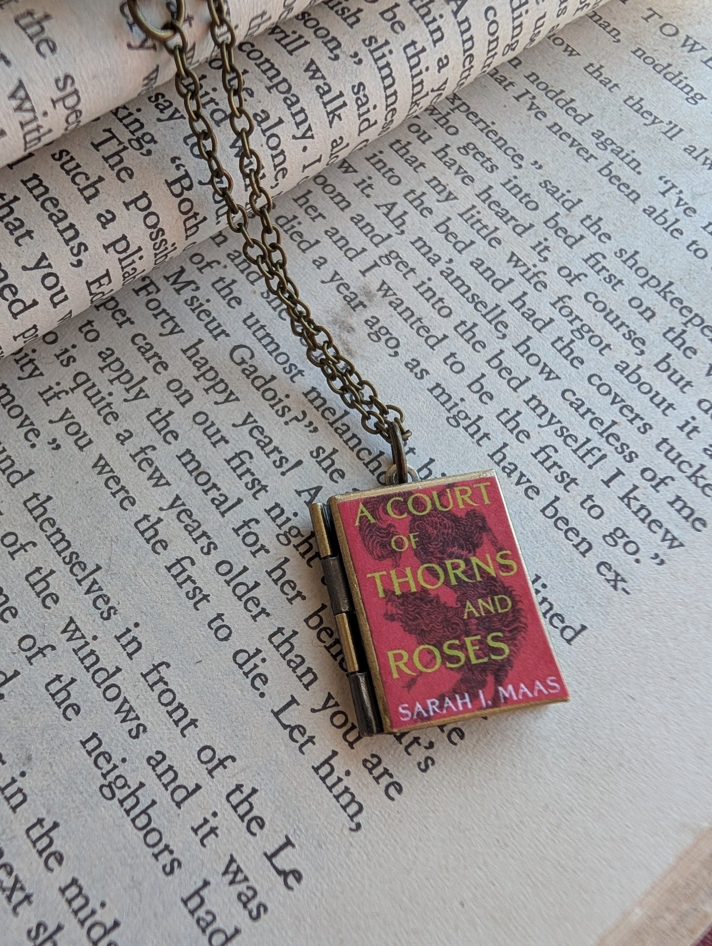 Book locket necklace