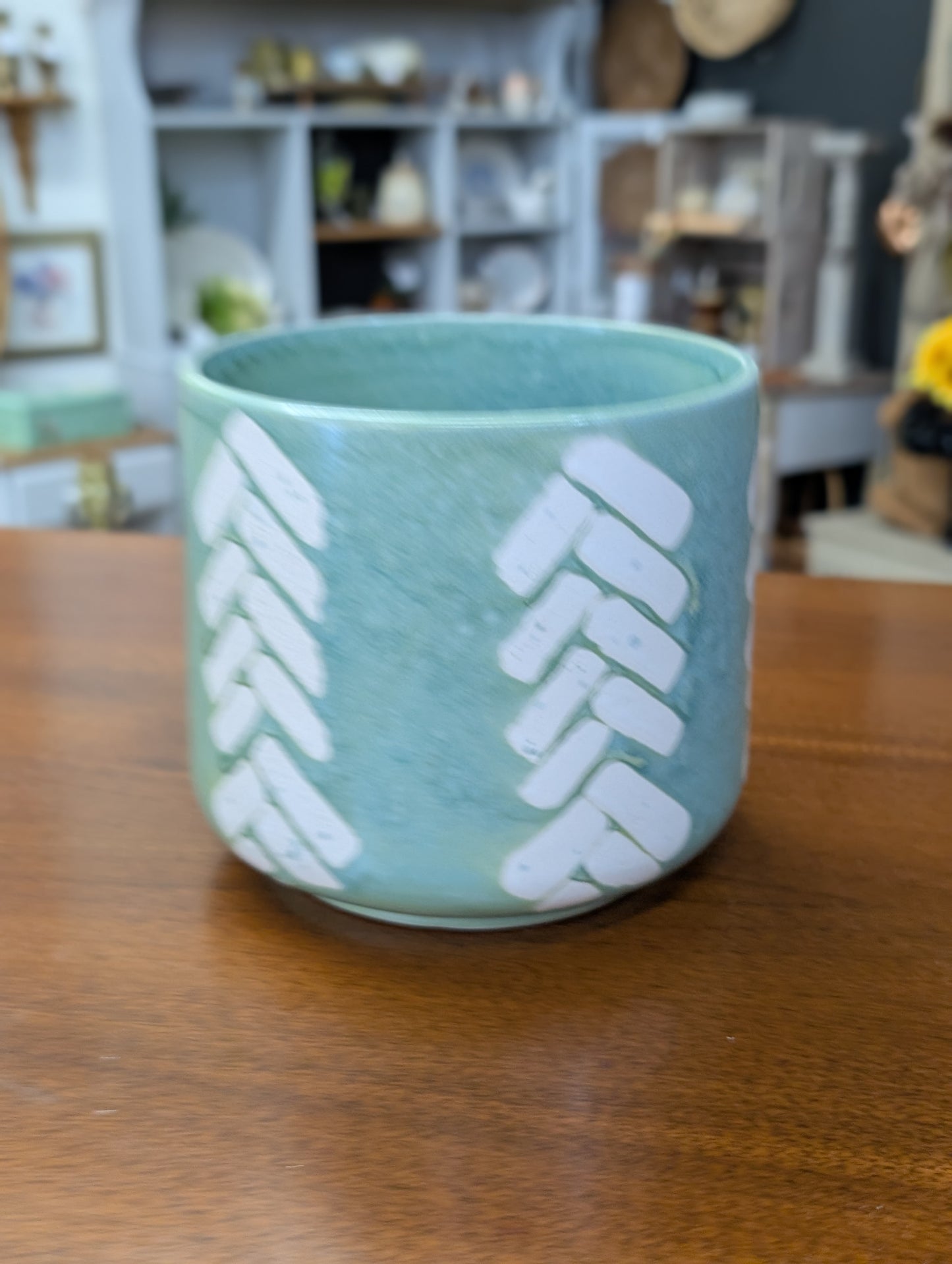 Teal pot